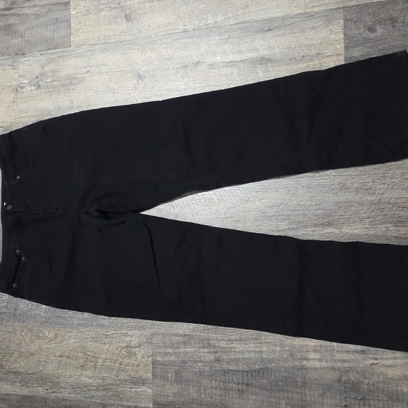 Jones New York Sport Jeans Women's 12 Black Straight Leg Slack Shape Control - Picture 1 of 9